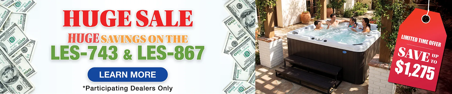 Calspas hot tub being used in a family setting - Paramount